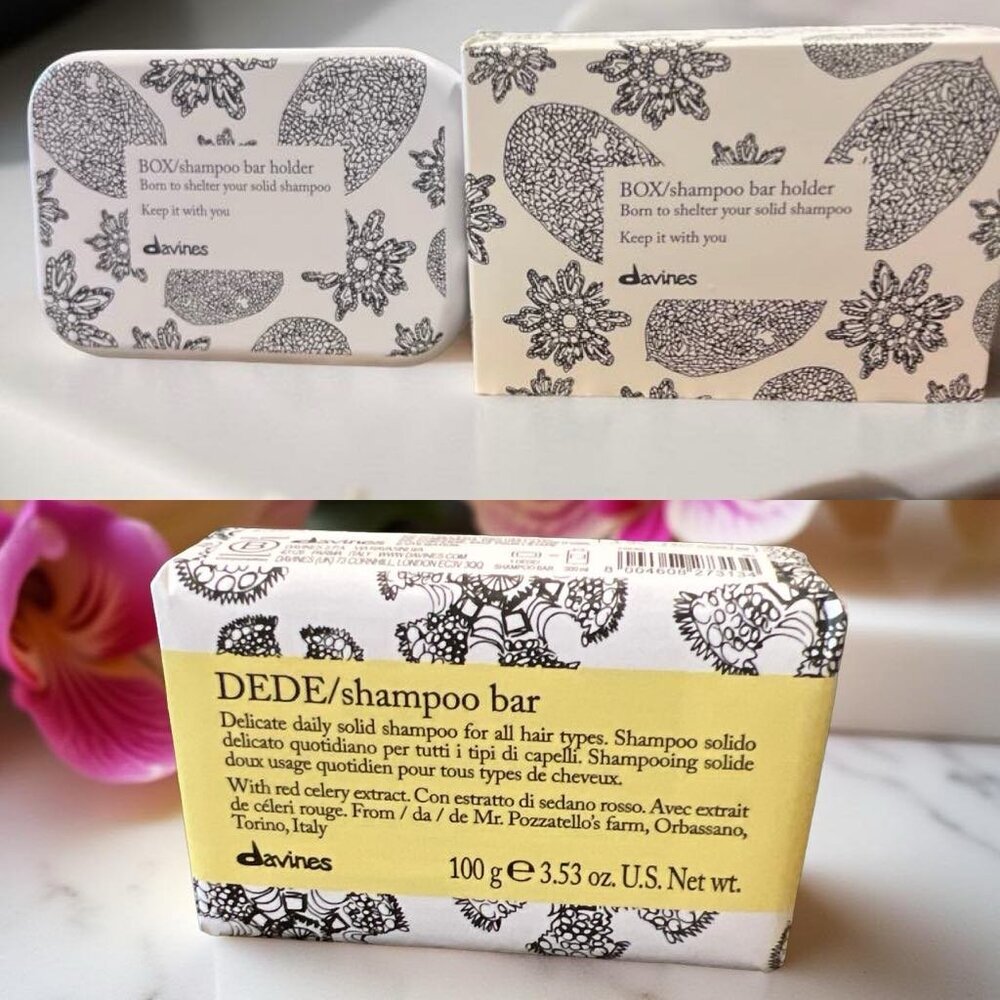 Davines DEDE Shampoo Bar 3.53 oz and Designed Case Set